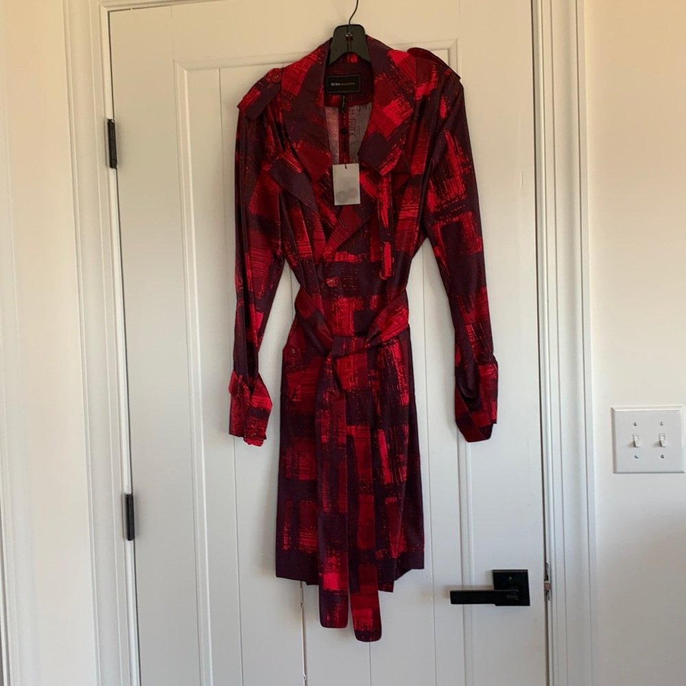 BCBG Maxazria silk trench coat